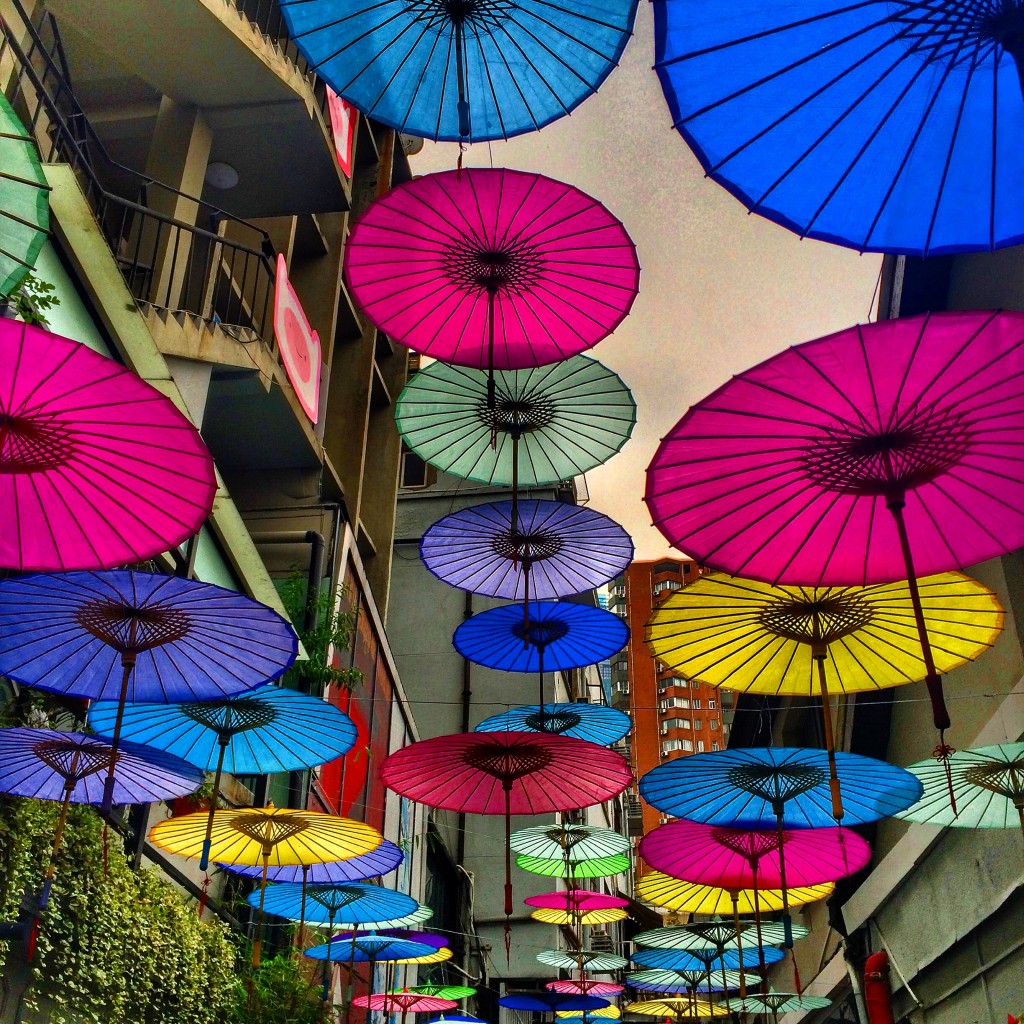 French Concession, umbrellas, Shanghai, China
